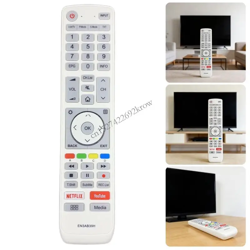 Ergonomic Grip Design Remote ABS Texture Ensuring Comfortable Hold and Slip Resistance Suitable for Long Durations Use R9CB