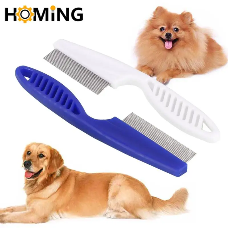 Pet Flea Lice Cleaner Combs Hair Removal Stainless Steel Needle Comb Deworming Eggs Opening Knots Dogs Cats Grooming Supplies