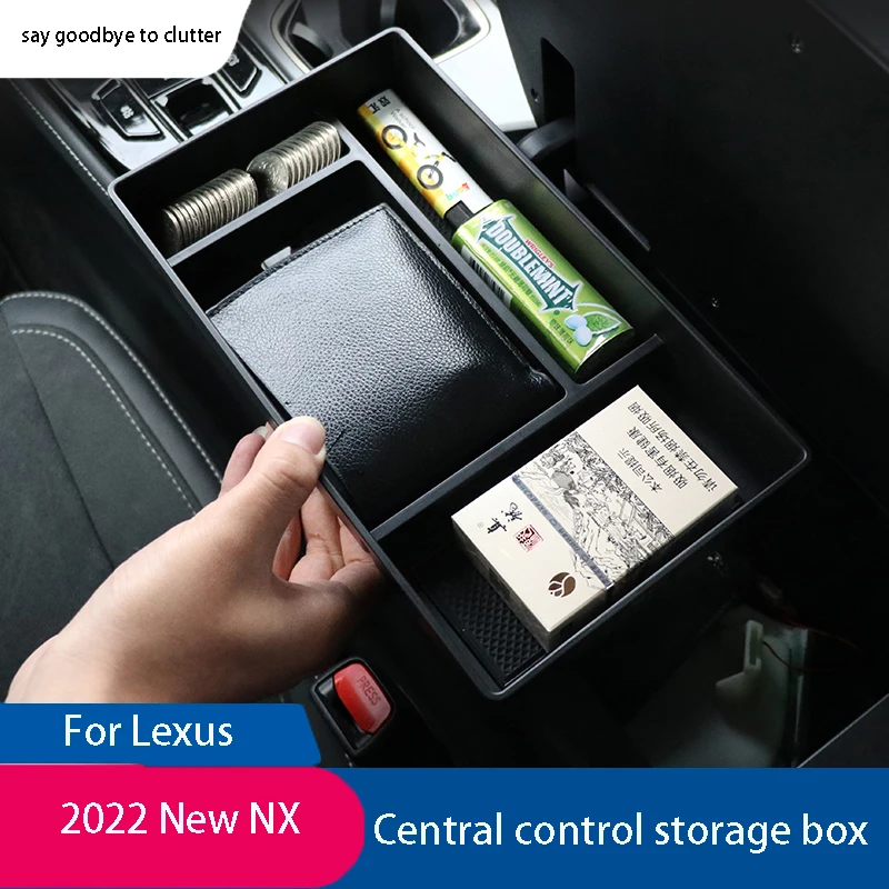 

Flocking Armrest Storage Box Organizer For Lexus NX 260 NX350h 2022 2023 Central Control Storage Box Car Interior Accessories