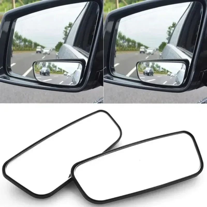 Car Rearview Mirror Car Reversing Auxiliary Mirror Rectangular Curved Blind Spot Mirror