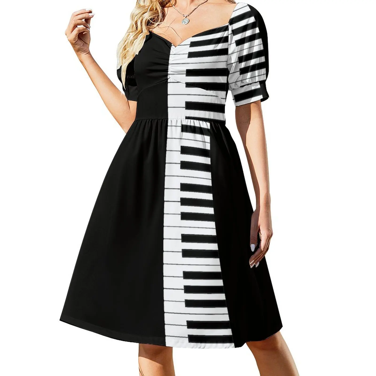 

Piano Keyboard Short Sleeved Dress women formal occasion dresses summer dress for women 2025 Dress