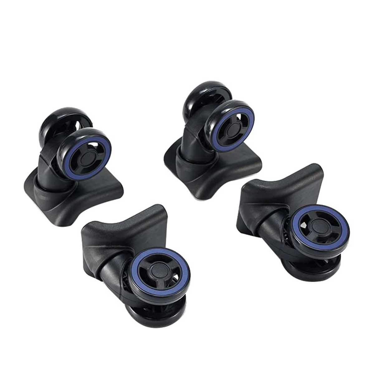 

F-3C 4Pcs Luggage Wheels Suitcase Double Row Roller Hardware Repairing Kit Heavy Duty Wheels 360° Spinner Casters