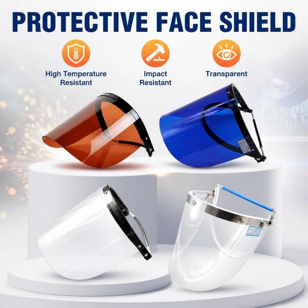 High Temperature Resistant Protective Face Shield Transparent Heat Insulation Welding Mask Fireproof Impact Resistant