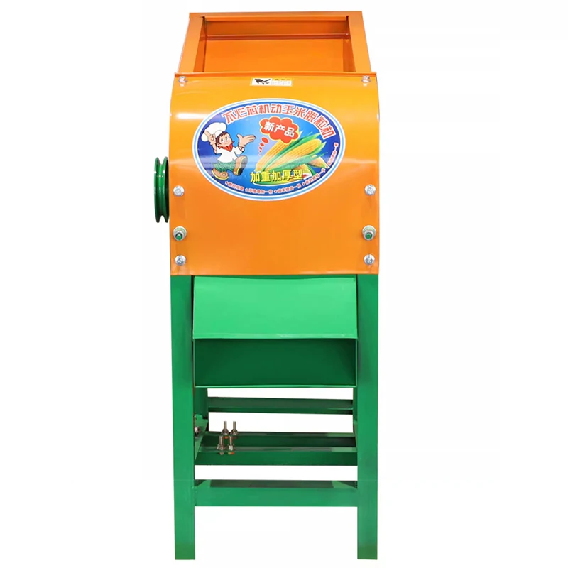 Trilladora de maíz eléctrica, trilladora de maíz totalmente automática pequeña para el hogar sin pelar, máquina de procesamiento de maíz Vertical