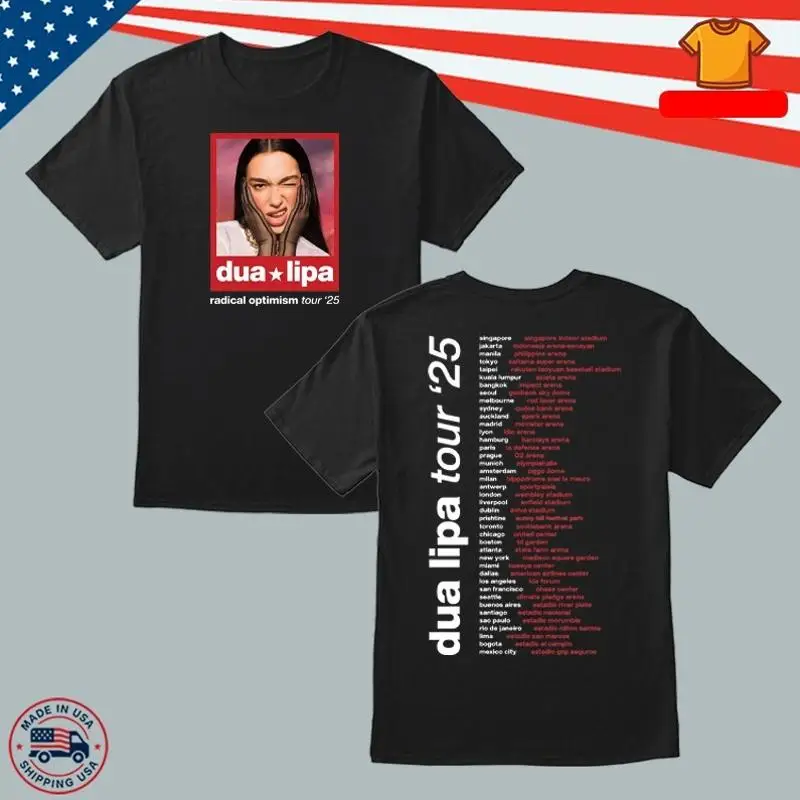 

Dua Liiiiipa Apparel Photo Dated Tour T Shirt Cool Hot Fan