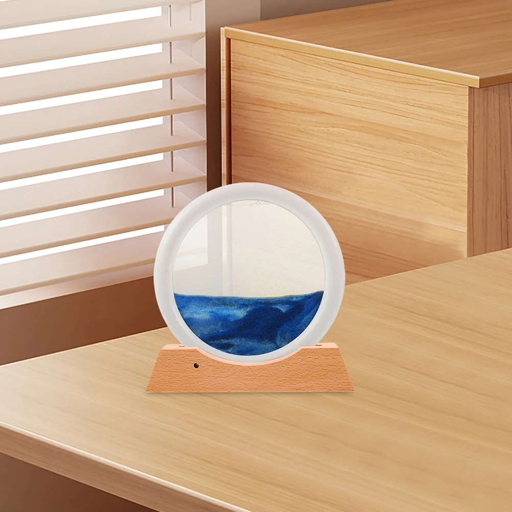 2 قطعة قاعدة اللوحة الرملية المتحركة حامل خشبي ثابت DIY حامل صور المناظر الطبيعية الرمال المتحركة للمنزل مكتب الفن عرض الديكور #5