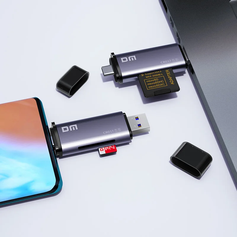DM 2 в 1 USB3.1 + Type C TF и SD кардридер CR017
