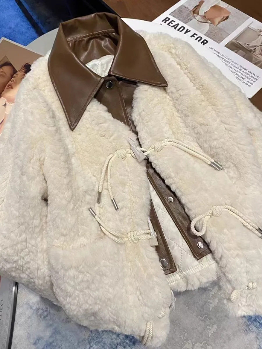 conjunto-de-dos-piezas-de-ropa-de-invierno-para-mujer-estilo-coreano-con-botones-de-cuerno-felpa-grueso-corto-de-algodo