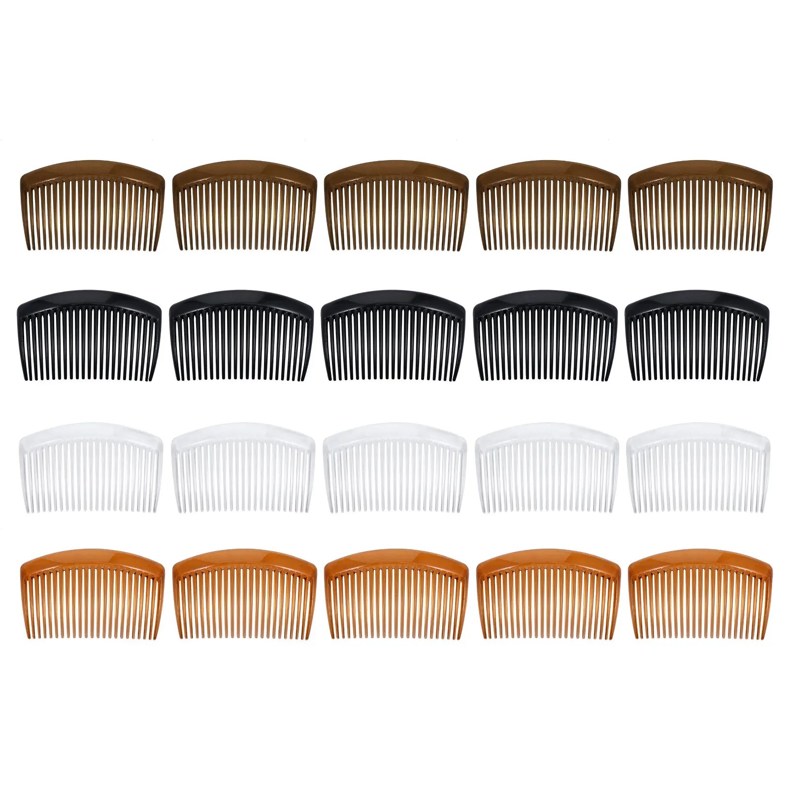

20 Pcs Combs Durable 23 Teeth Hair Styling Smooth Portable Side Comb Elegant Plastic Combs Eco Friendly Insert