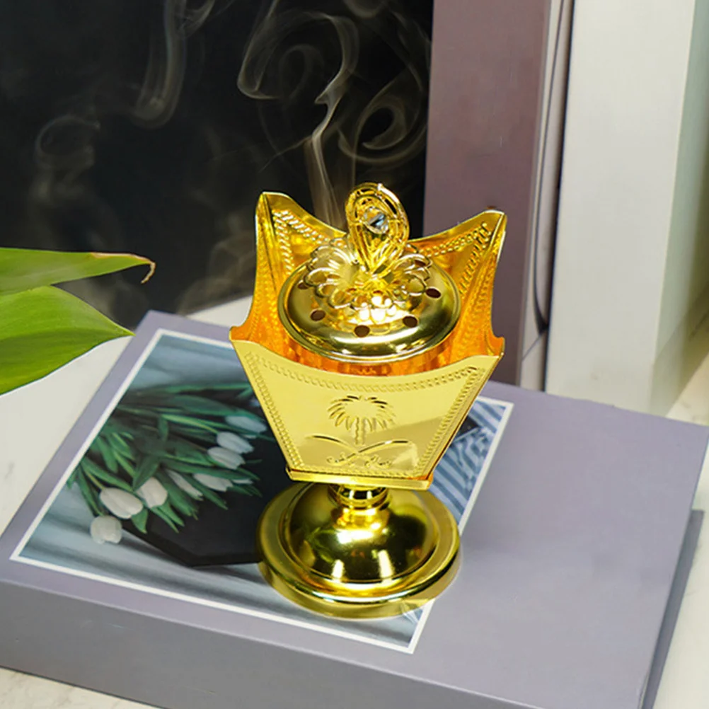 

Incense Burner Aromatherapy Holder Decorative Censer Home Office Ornament Multifunctional Design Vintage Crafts Indoor Purify