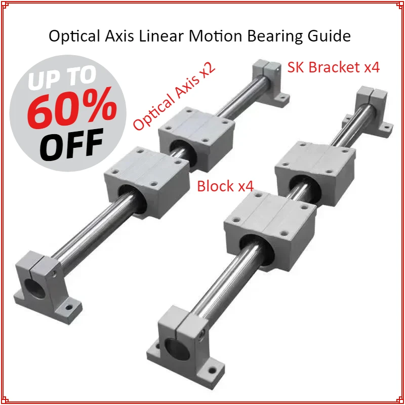 

Optical Axis Motion Bearing Guide High Precision Slider Sliding Table Optical Axis Saw Woodworking Guide Rail Set Block Bracket