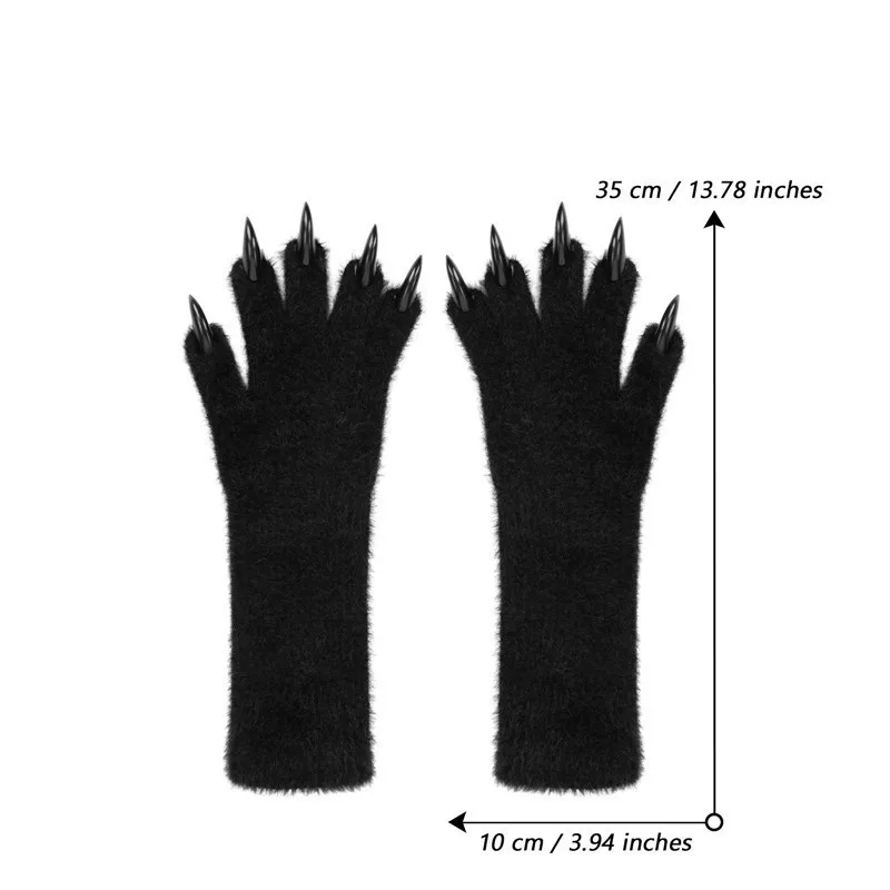 Fursuit luvas animal pata peluda anime cosplay kig role play almofadas de pata para festas cosplay acessórios traje halloween garras de gato