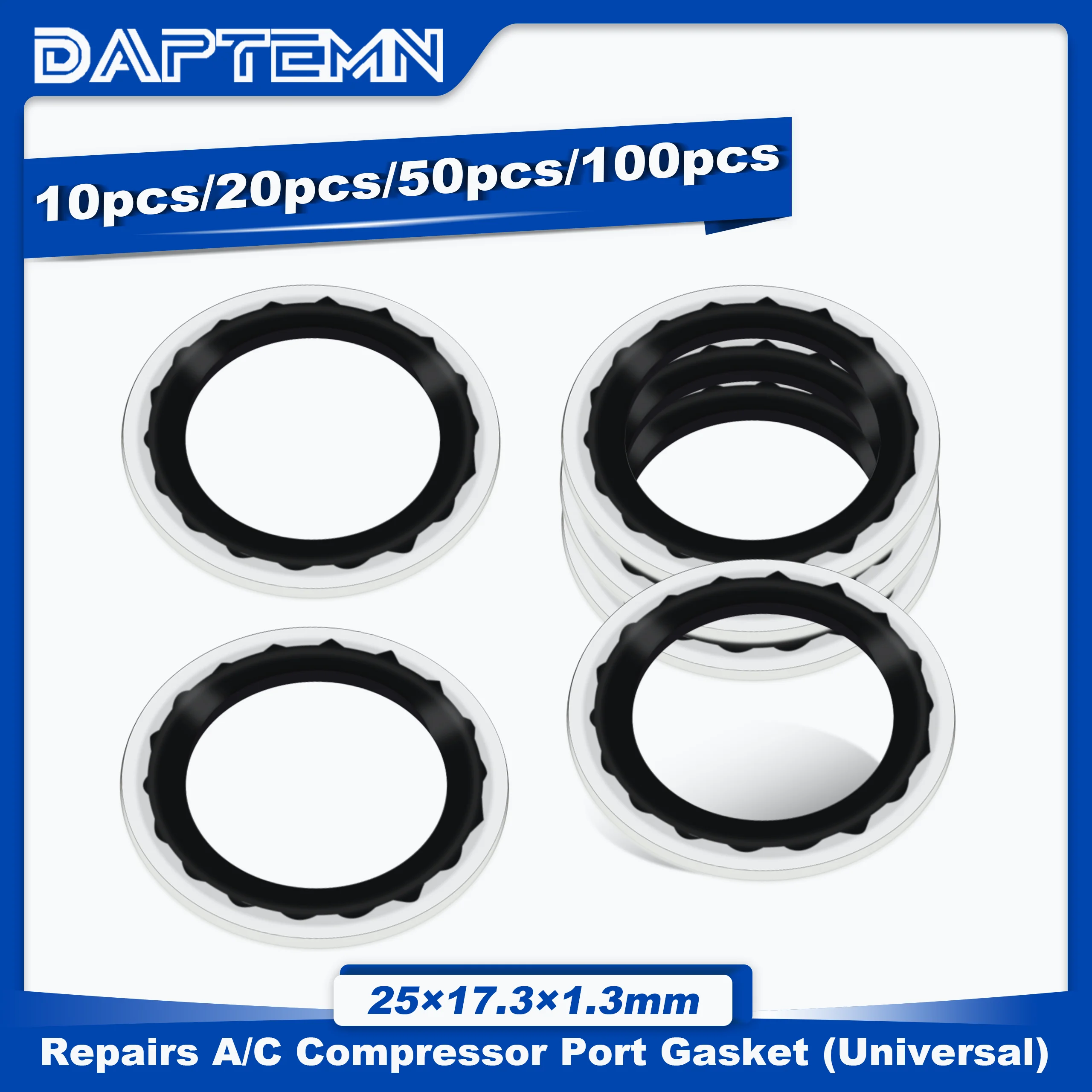 

A/C Compressor Port Gasket Repair Car Self-Centered NBR seal washers, A/C O Ring Kit 10PCS 20PCS 50PCS 100PCS (25x17.3x1.3mm)