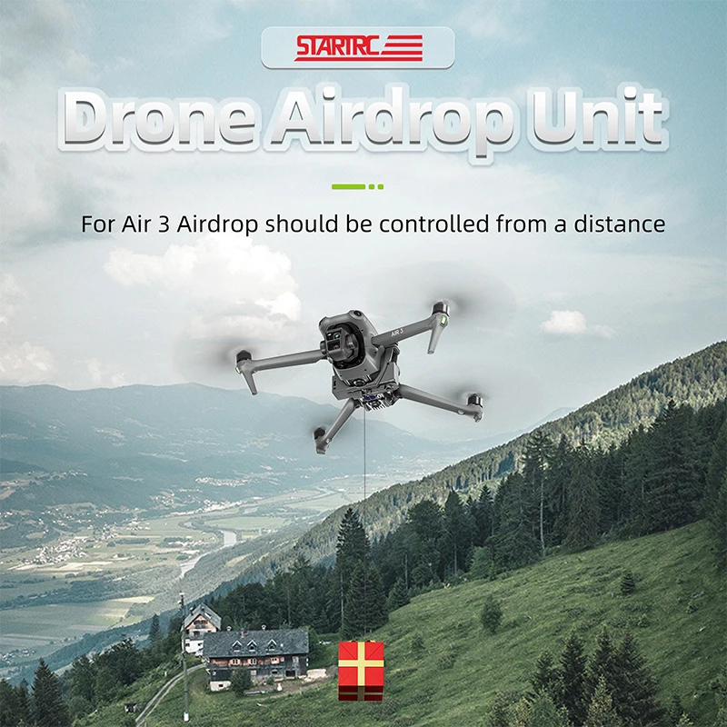 

Drone Airdrop System Max 400G Loading Weight Transport Delivery System Life Rescue Thrower Compatible For DJI Air 3 Drones