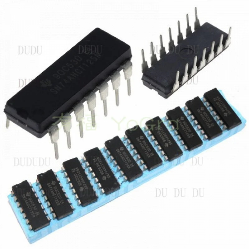 D  10PCS New  for Texas Instruments SN74AHCT125N Quadruple Bus Buffer Gates 3-State IC