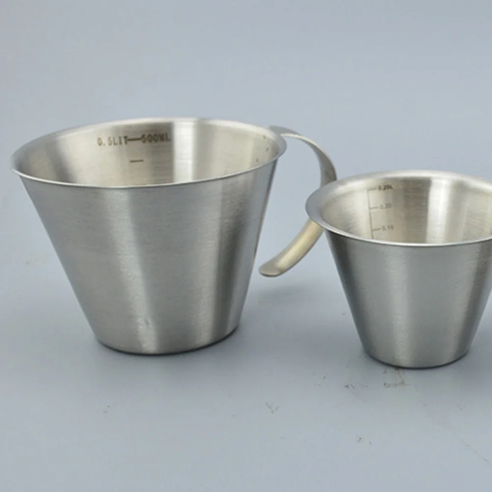 

1Pcs Multifunctional Stainless Steel Measuring Cup with Scale Lines for Flour Sugar Liquid Baking Measuring Cup