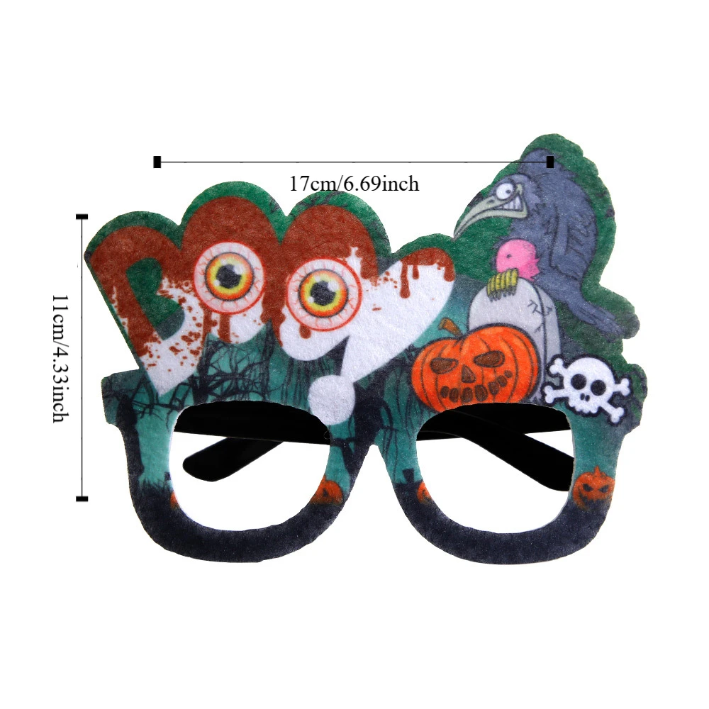 Novelty Bats Halloween Eyeglasses Frame Pumpkins Paper Ghost Funny Glasses Cosplay Props Halloween Cosplay Props Children