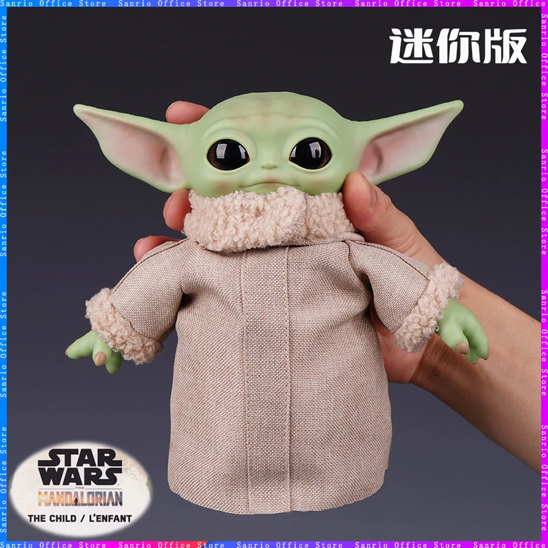 17-28 cm Grogu Yoda Baby Vinyl Doll Star Wars Action Figures The Mandalorian High Quality Handmade Doll Bag Pendant