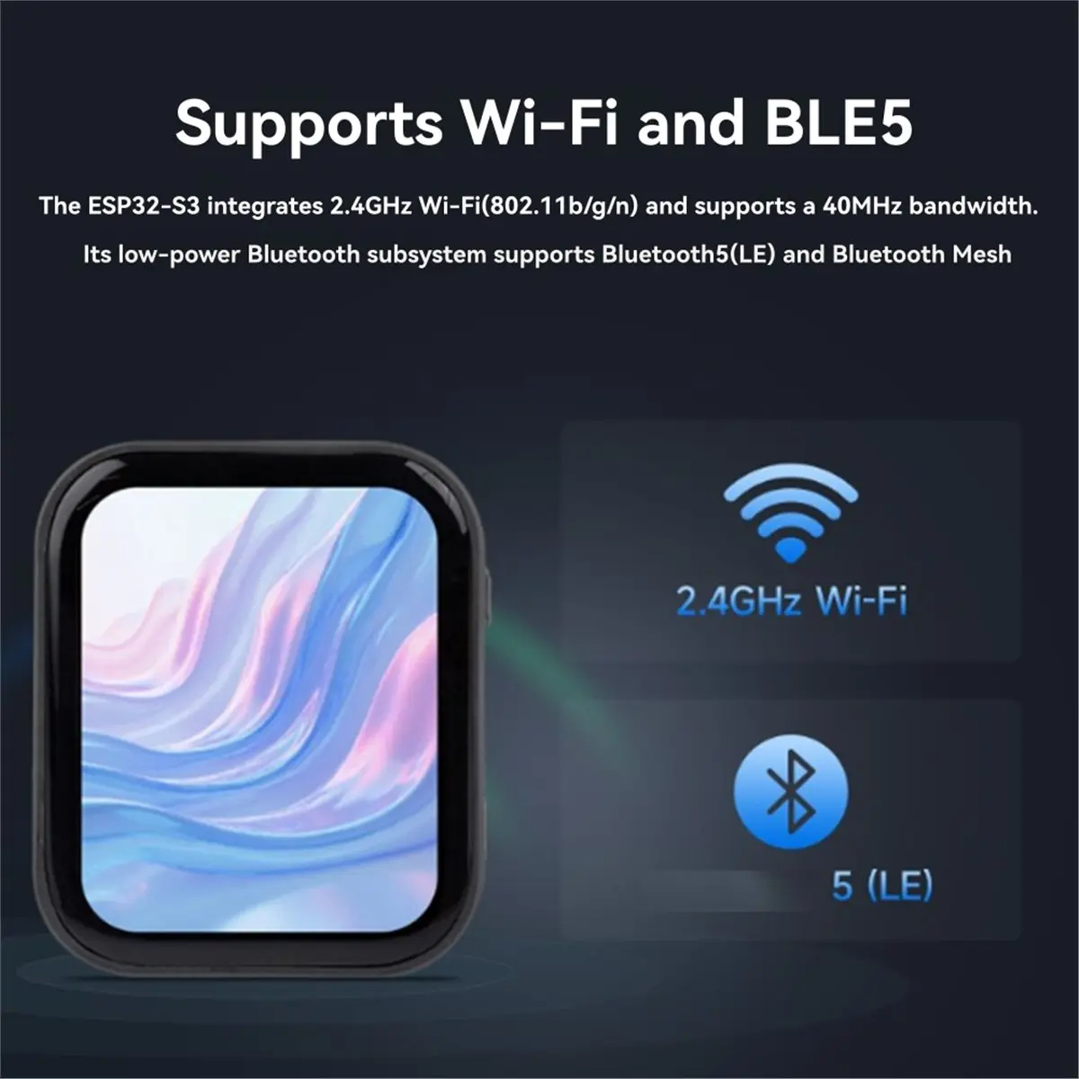ESP32-S3 1.83-Inch Touchscreen Development Board 240x284 WiFi/Bluetooth Accelerometer Gyroscope Sensor for Xiaozhi AI