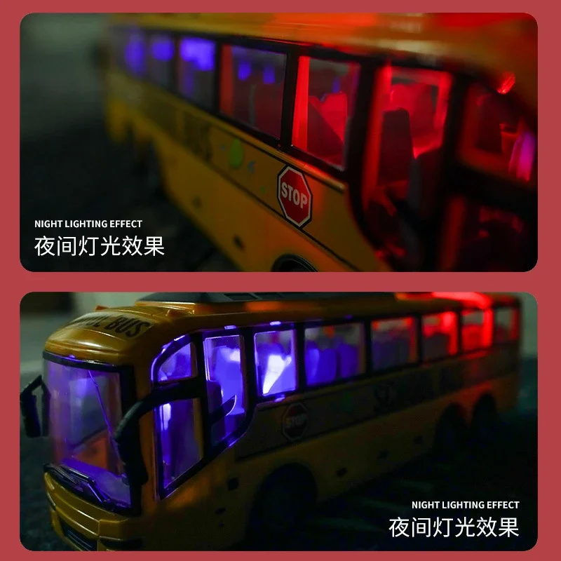 1/30 4Ch Rc Car Remote Control Bus with Light Tour Bus Wireless Model 27Mhz Radio Controlled Vehicle Toys Kids Xmas Newyear Gift