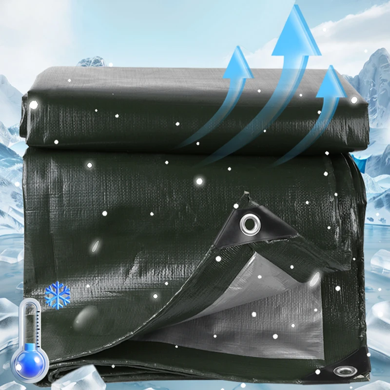Soft Fabric Reinforced Four Corner Cold Resistant Frost Resistant Upgraded Thick PE Tarpaulin