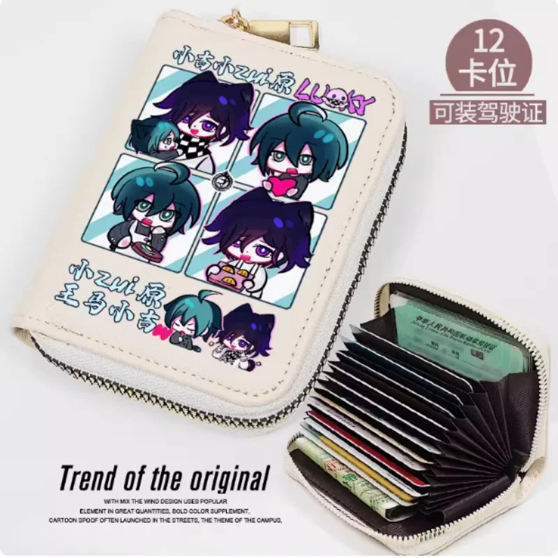 Anime Danganronpa V3 Kokichi Oma Zipper Fashion Wallet PU Purse Card Holder Money Bag Cosplay Gift B1734