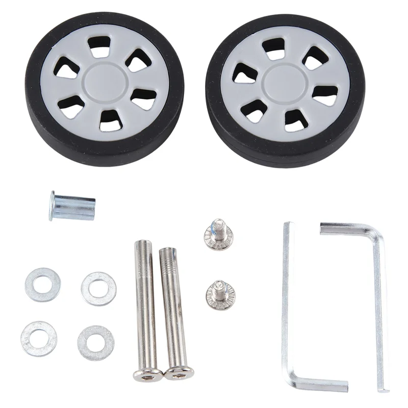 

【SEE】2 Set 55X12mm Luggage Wheels Replacement Wear Resistant PU Caster Suitcase Replacement Wheels Luggage Wheels 6Mm 8Mm