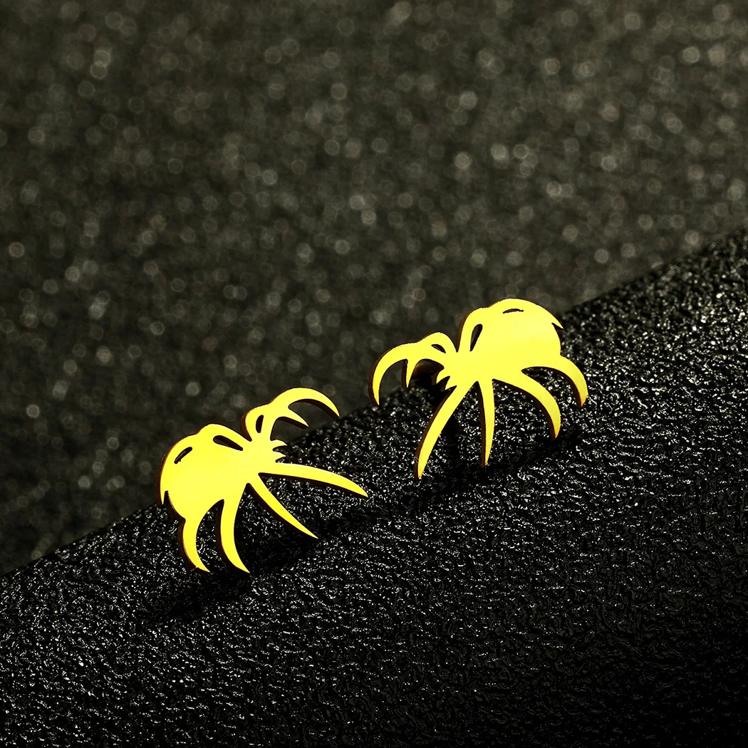 Shuangshuo 1 زوج القوطية الشرير الفولاذ المقاوم للصدأ العنكبوت أقراط هالوين مرعبة العنكبوت وأقراط المرأة اكسسوارات هدية