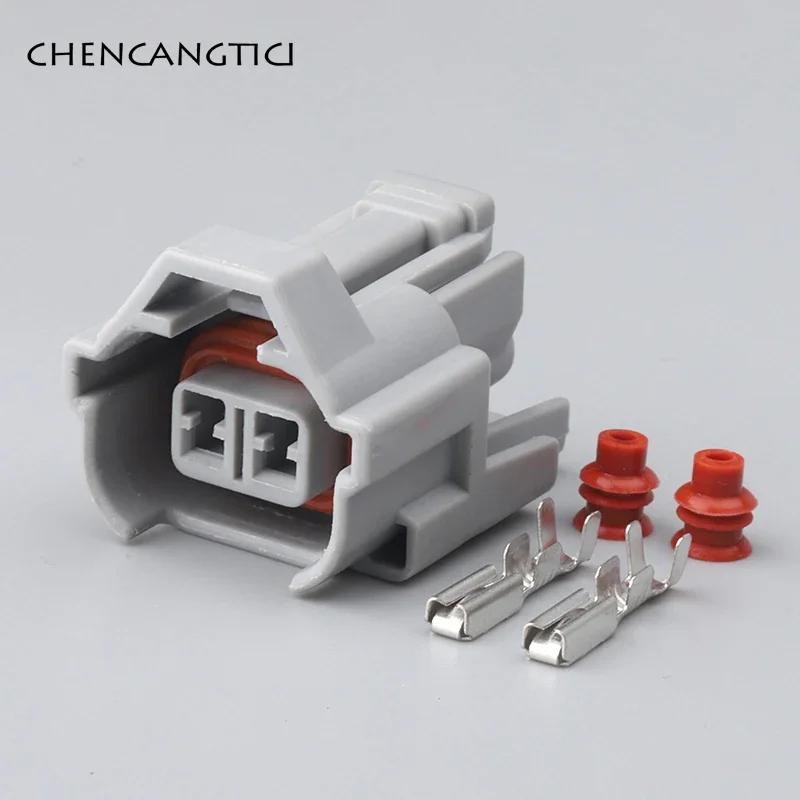 1 Set 2 Pin Waterproof Top Slot Fuel Injector Cable Connector Nippon Denso Male Female Plug Socket 6189-0060