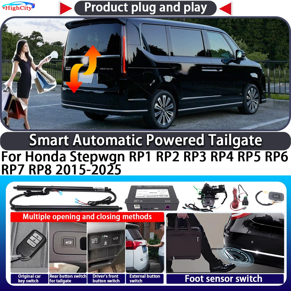 

For Honda Stepwgn RP1 RP2 RP3 RP4 RP5 RP6 RP7 RP8 2015-2025 Smart Automatic Powered Tailgate Key Close Electric Power Tailgate