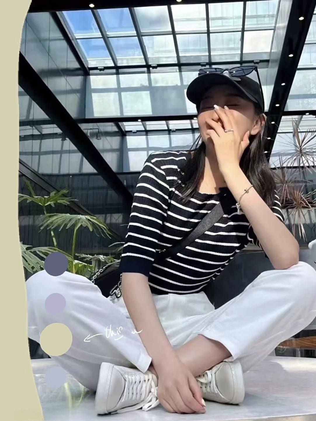 

Классический трикотажный свитер YN с белыми полосками, приталенный, с круглым вырезом, повседневный, летний, модный, 2024