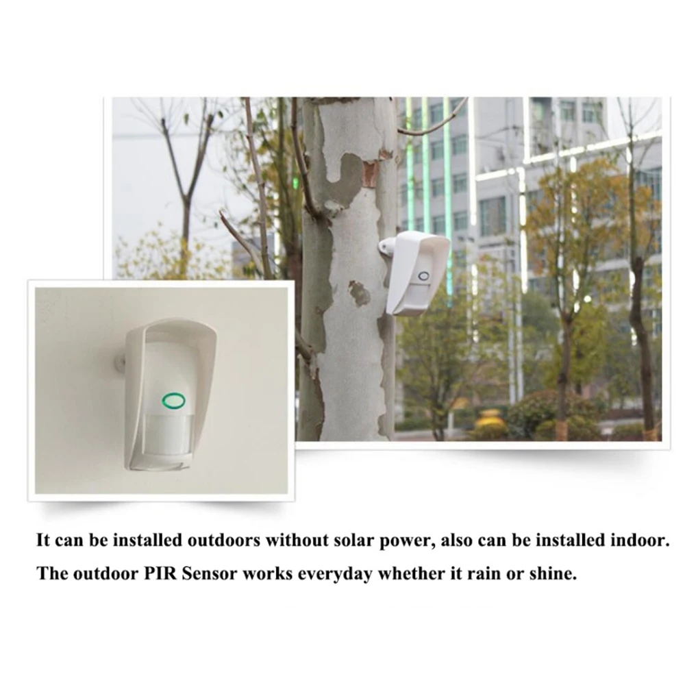PIR Sensor Infrared Motion Detector Waterproof 433Mhz Siren Outdoor Wireless Home Security Wireless Anti-Theft Alarm Detector