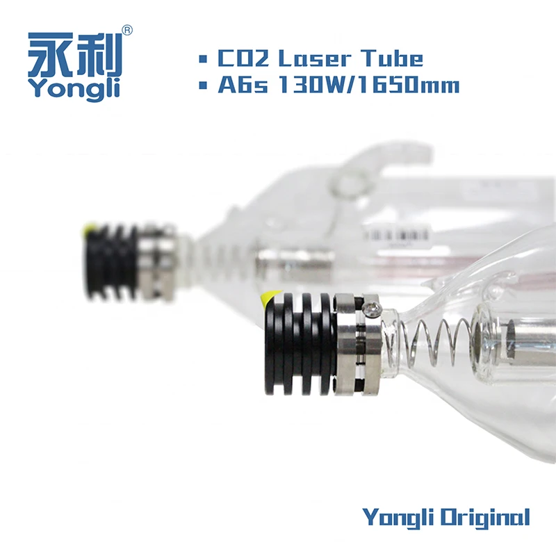 130W CO2 Laser Tube Max 160W 1650mm Length 80mm Dia High Power Replacement Parts for Laser Marking Engraving Cutting Machine CO2