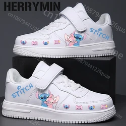 Stitch Shoes Children Sneakers Cartoon Girl Student Soft Casual Shoes Fashion kids Sports Student Running Shoes Christmas Gift