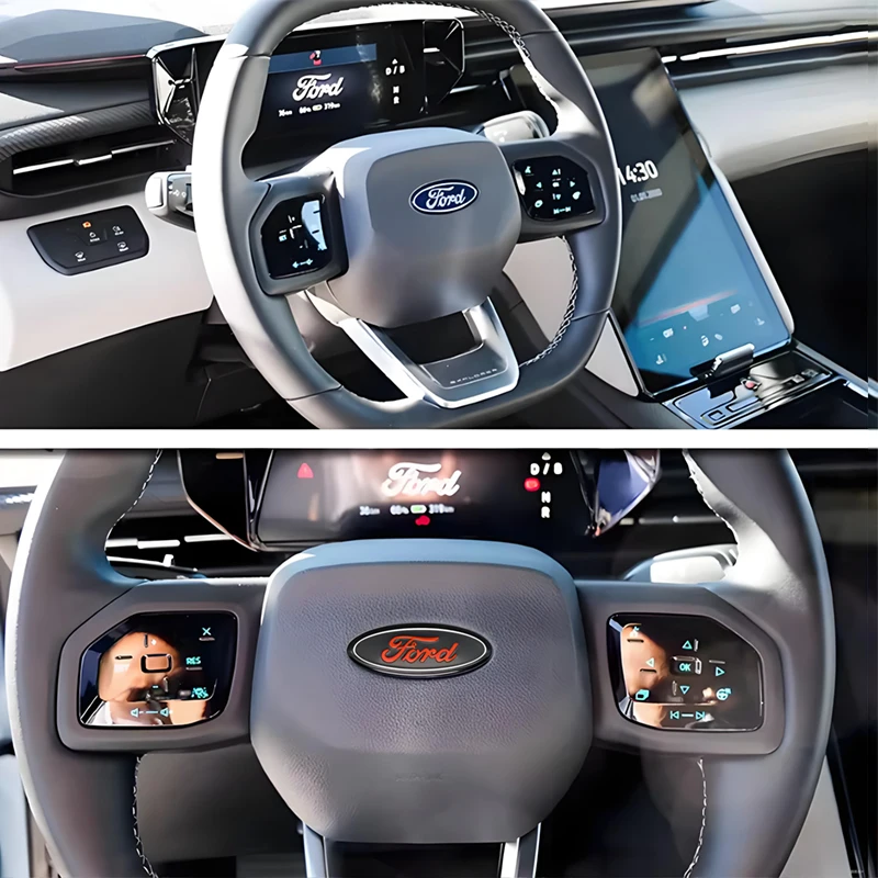 ABS Car Steering Wheel Logo Emblem Stickers For Ford ST Line Focus Mondeo Fiesta Kuga MK2 MK3 MK4 Mustang Auto Badge Accessories view 5