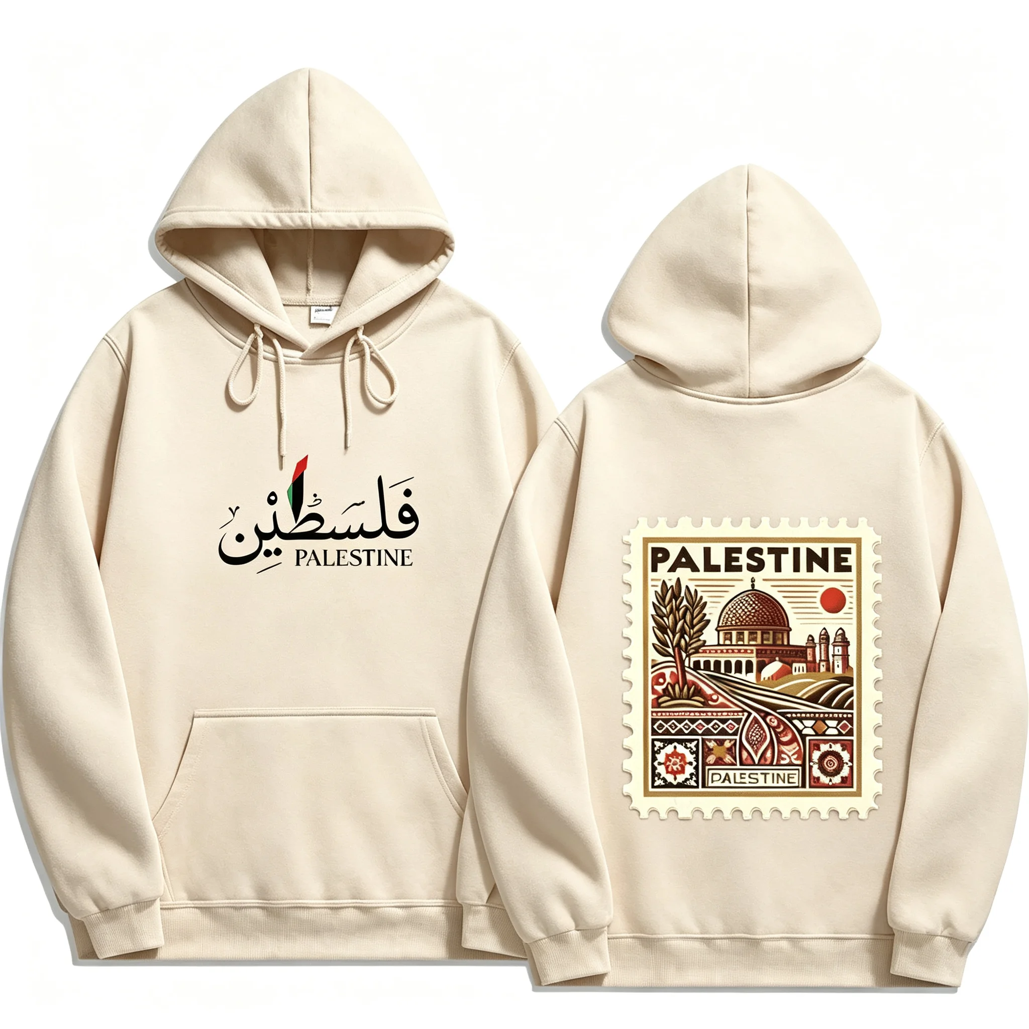 Unisex Herbst Winter Vintage Lässiger Pullover Sweatshirt Palästina Hoodie Mode Harajuku Ästhetische Retro Grafik Hoodies Tops – Detail 14