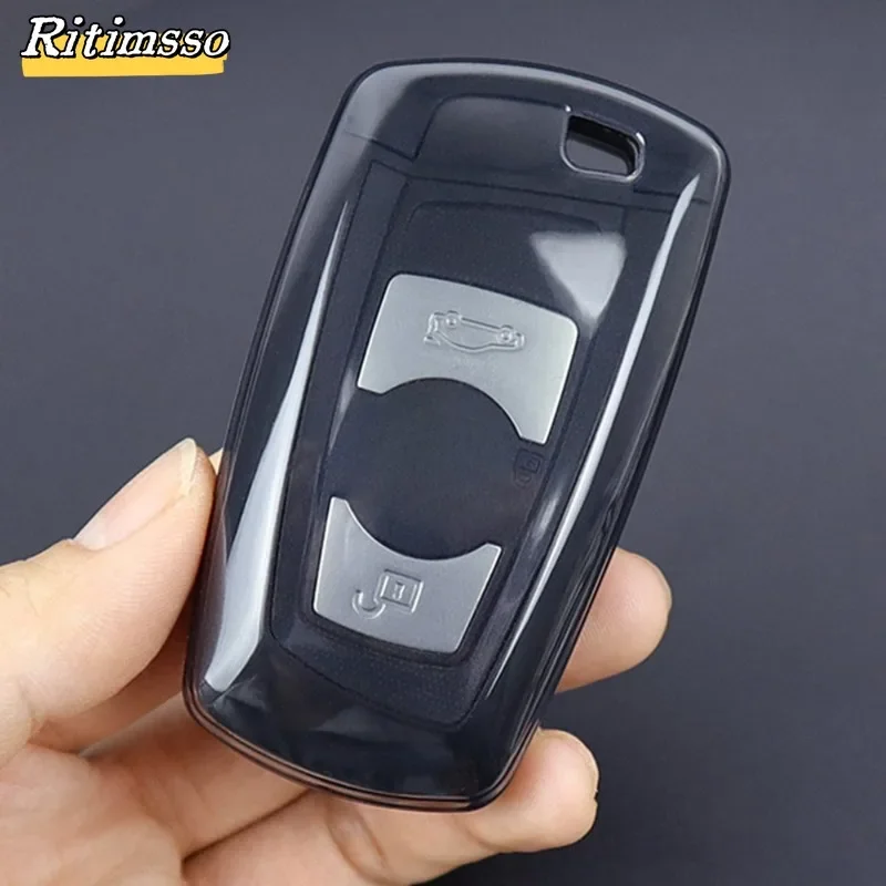 TPU Car Remote Key Case Cover Shell for BMW F20 F30 F31 F34 F10 F11 X3 F25 M3 M4 1 3 5 Series GT Car Styling Keyless Accessories