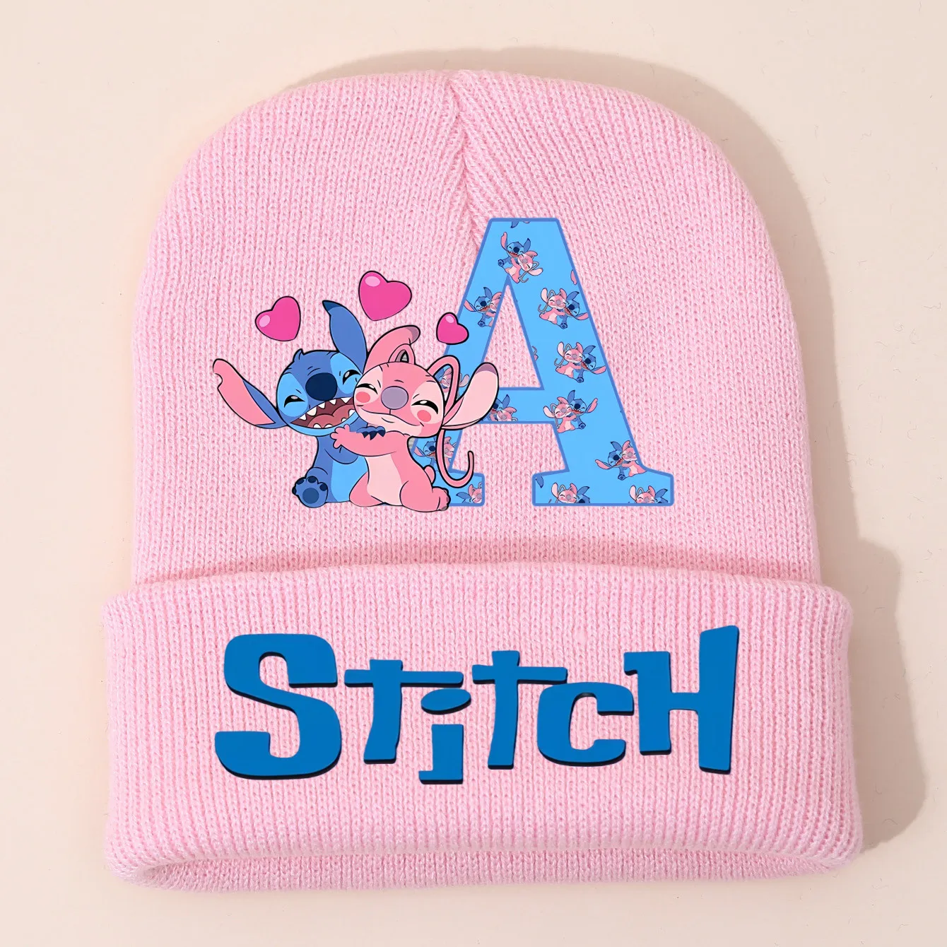 Disney Stitch Cap cotton Acrylic Knitted Caps Cartoon Anime Skullcap Autumn Winter Elastic Skullies Beanies Hat Birthday Gift