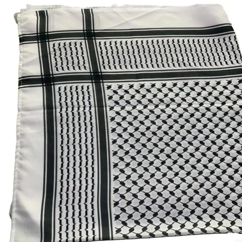 P88A Multi Purpose Jacquard Pattern Kerchief Teens Keffiyeh Headscarf Religious Scarf