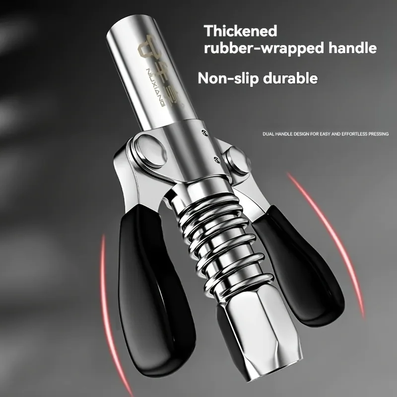 1 Piece of High-Pressure Explosion-Proof Locking Clamp-Type Grease Nipple, New Style Grease Gun Head, Hose, Grease Machine Accessories, Stainless Steel Grease Gun Connector, Grease Gun Accessories, Sturdy Tool Design, Durable Structure