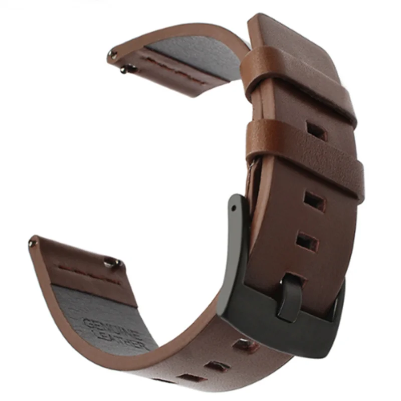 18mm 20mm 22mm Leather Watchband For Garmin Venu SQ 2 2S Venu2 Plus Wrist Band Strap Vivoactive 3 4 4S Forerunner 245 645 Band