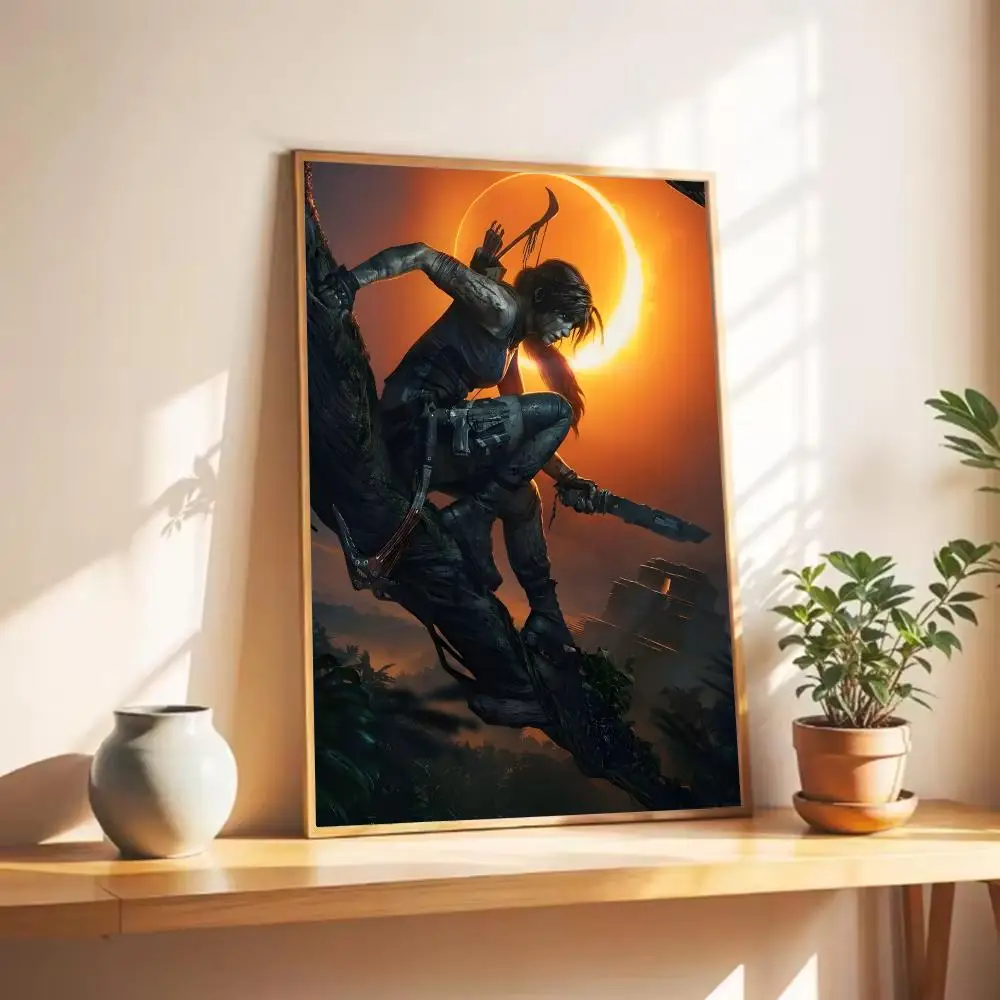 لعبة T-Tomb Raider Lara ملصق جدار الفن طباعة ملصق ديكور جدارية ديكور المنزل هدية غير المؤطرة