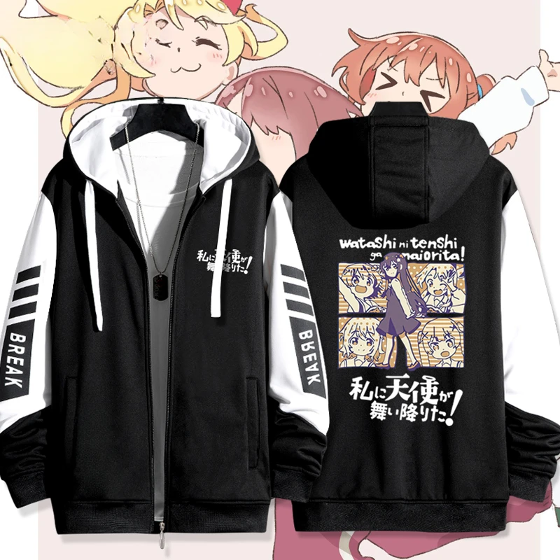 

Anime WATATEN!: An Angel Flew Down To Me 3D Print Zip Up Women/Men Hoodie Sweatshirt Streetwear Hip Hop Zipper Hooded Jacket