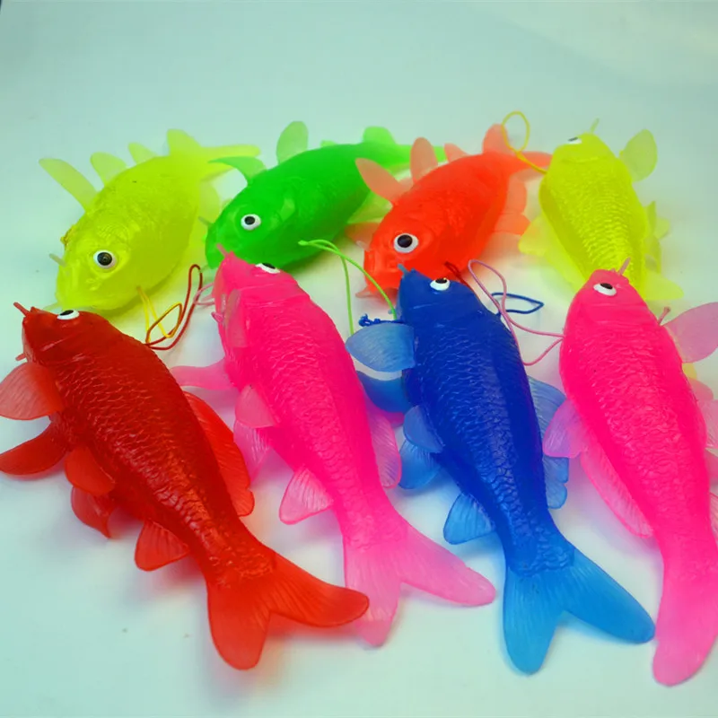 Simulation TPR Soft Colorful Carp Toy Model Key Chain Pendant Desktop Decoration Ornaments Cute Big Carp Kids Toys