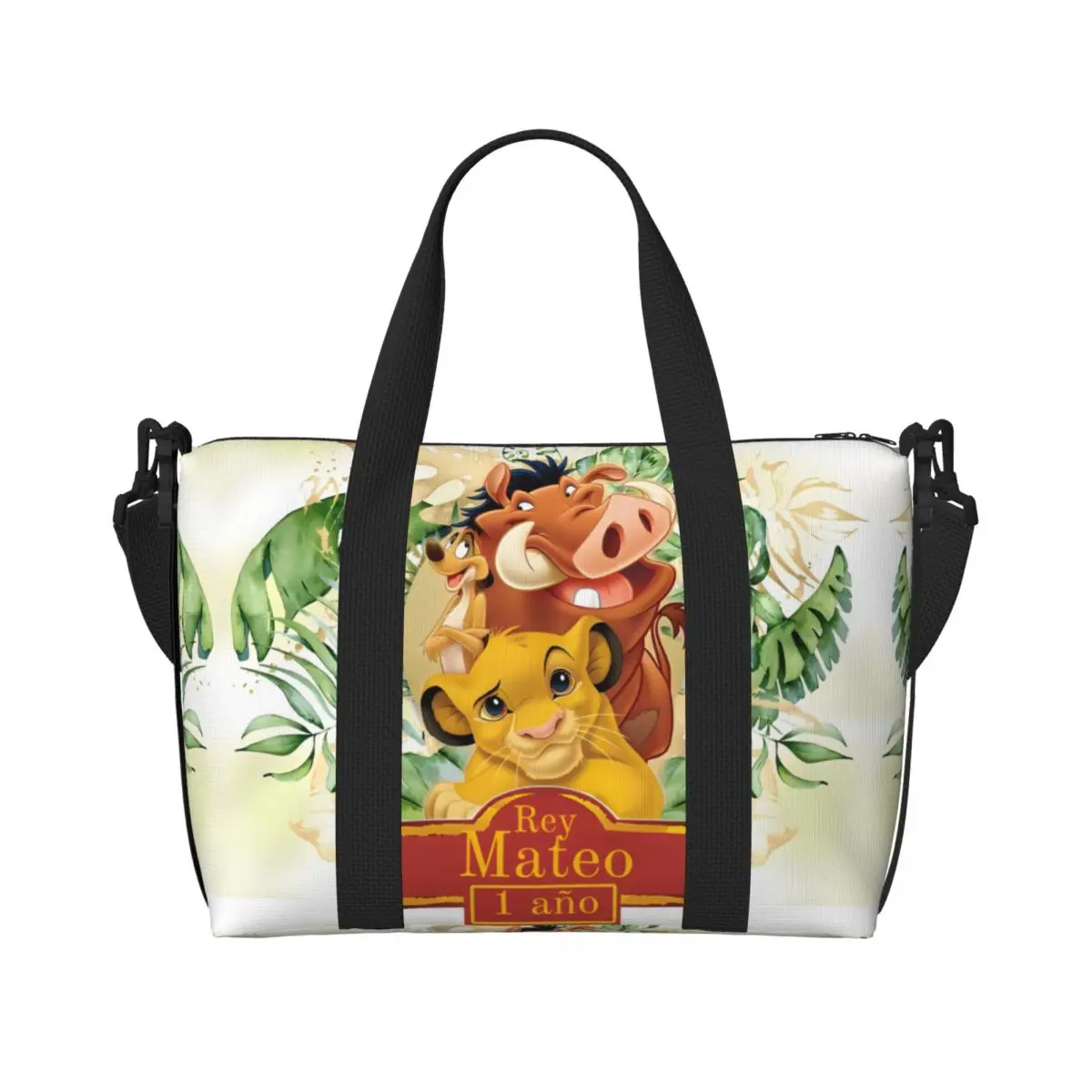 

Custom Large The Lion King Film Tote Bag for Women Retro Hakuna Matata Shopping Shoulder Gym Beach Travel Bag