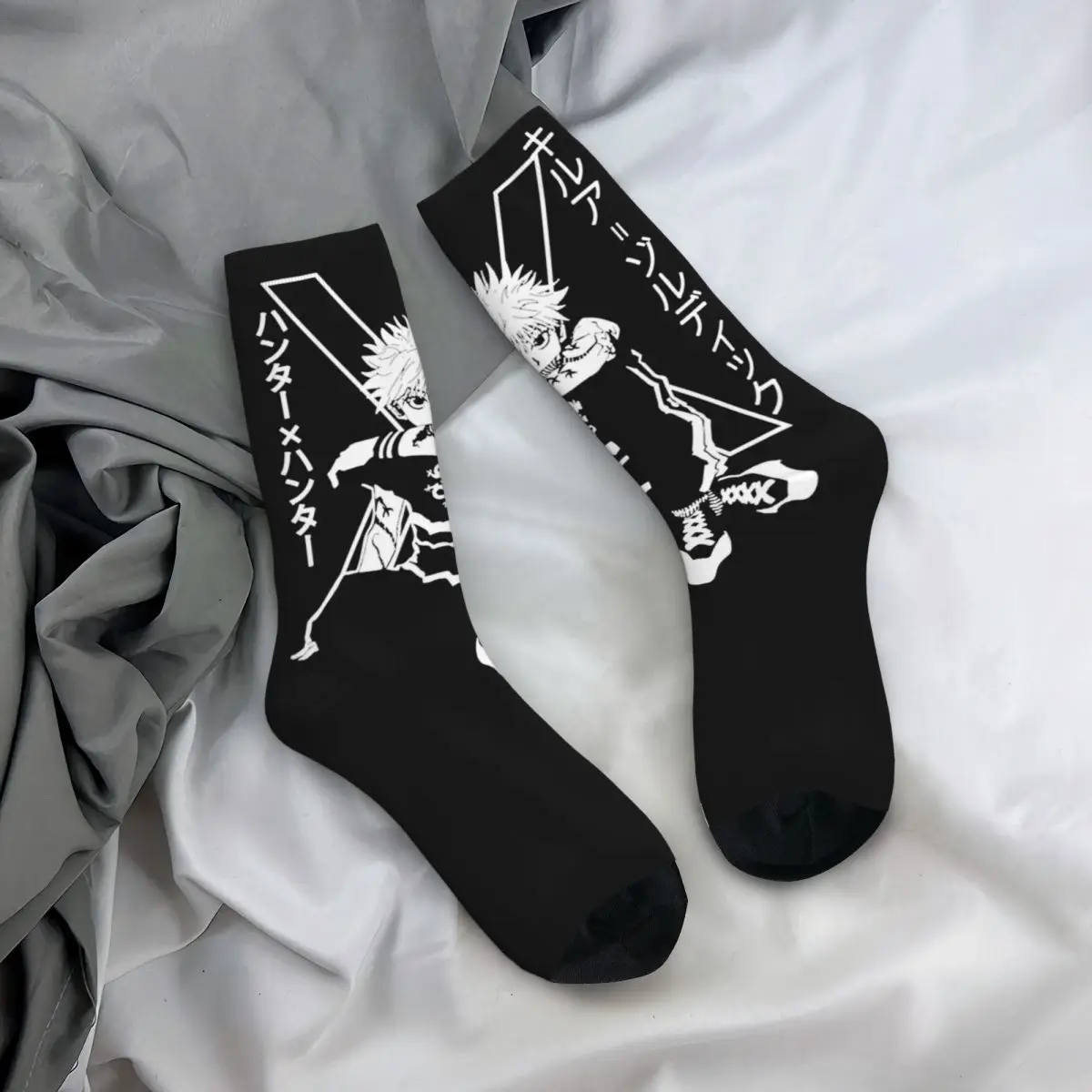 Winter Warm Casual Women Men Kill-ua Zo-ldyck Anime Hunter X Hunter Socks Sweat Absorbing Basketball Socks