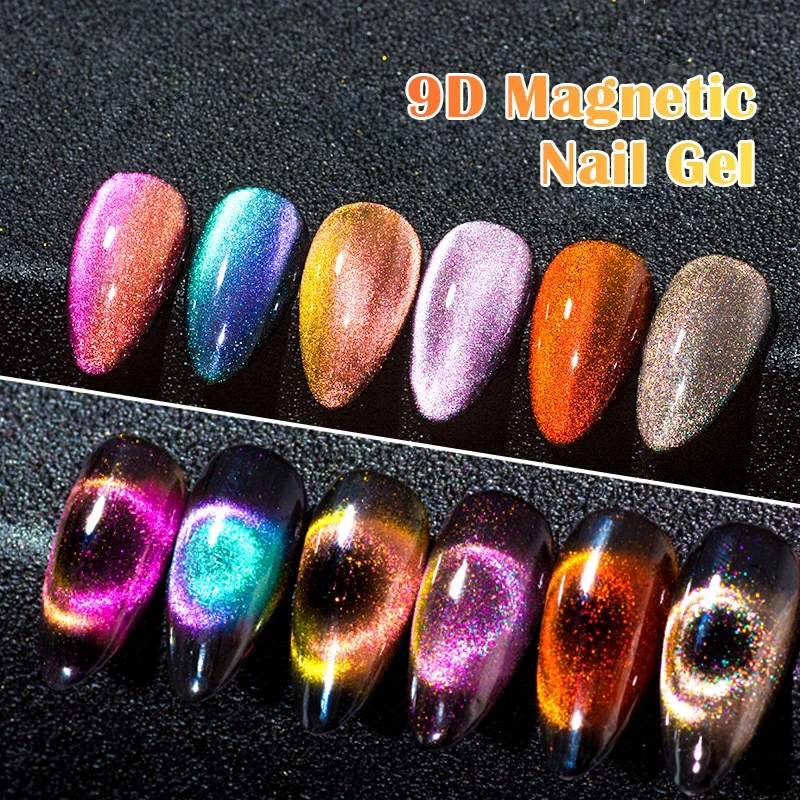 Mtssii 7ml Cat Eye Nail Gel Polish 9D Shiny Magnetic Gel Polish Galaxy Effect Nail Gel Soak Off Manicure Varnish Need Black Gel