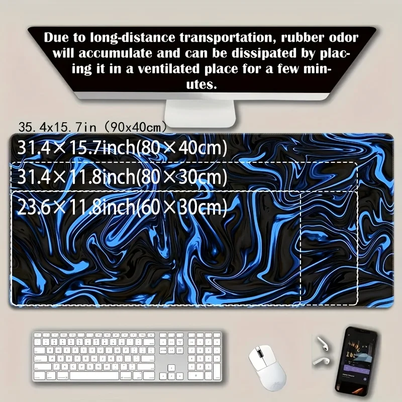 Abstract fluid pattern Mouse Pad Rubber non-slip base Desk Mat High quality material gaming mat mousepad with lock edge