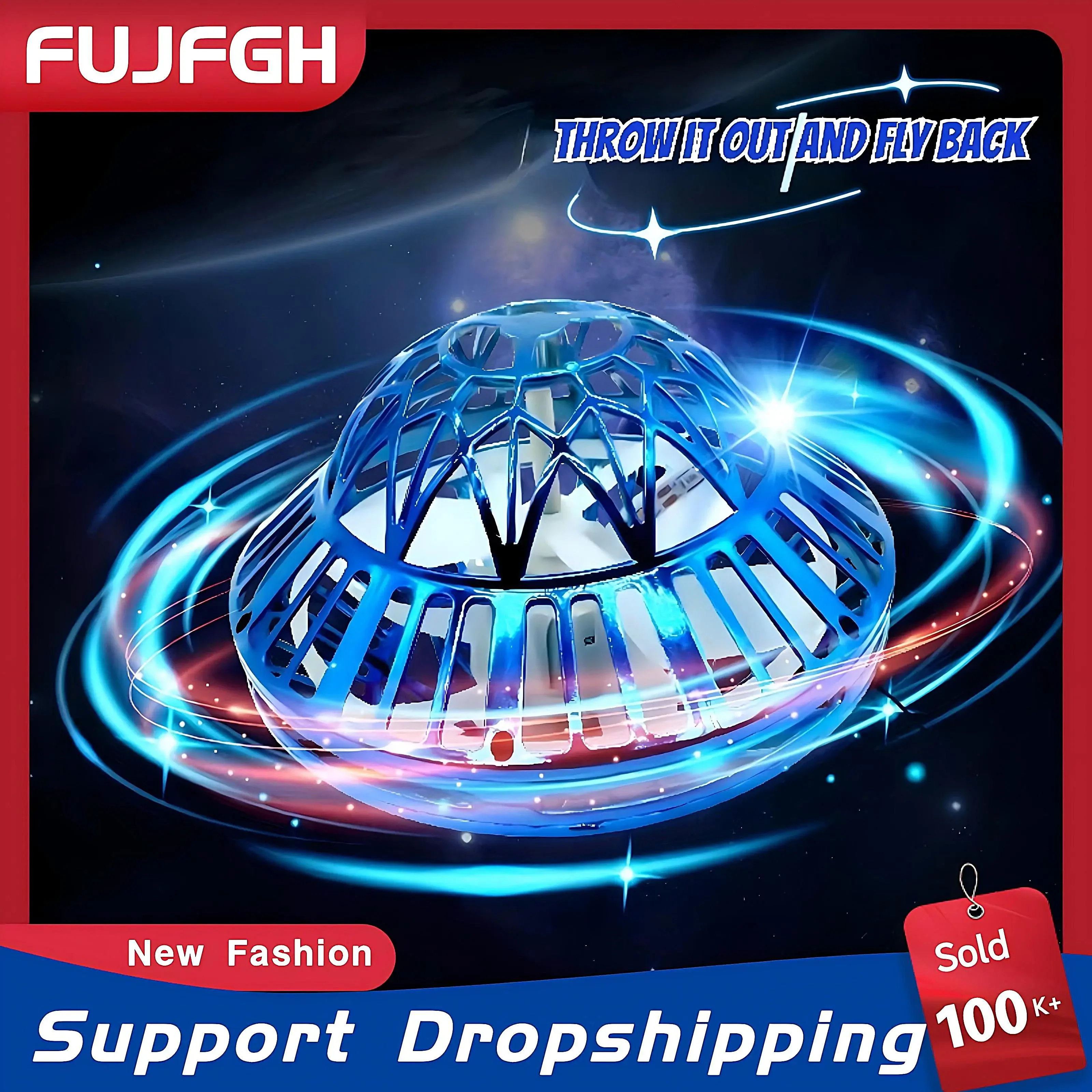 

Flying Spinner Ball Boomerang Toy 360°Rotating Magic With LED Lights Drone Hover Ball Stress Release Fidget Toy Kids Family Gift