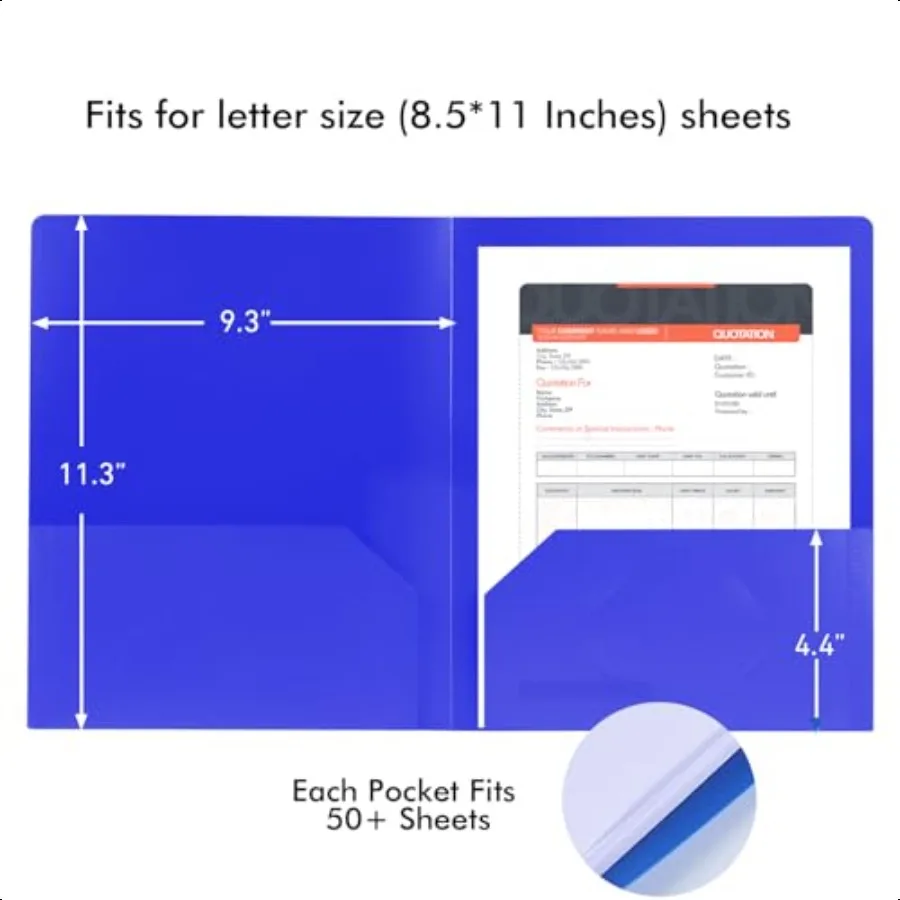 مجلدات بلاستيكية مع جيوب مجلدات ملفات متينة مع فتحة بطاقة الأعمال 2 مجلد جيب للمستندات مكتب المدرسة حجم الرسالة 7
